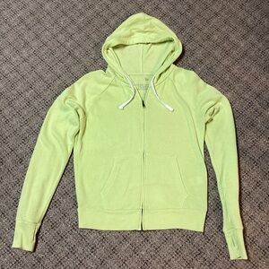 SO Lounge Life Light Lime Green Zip-Up Sweatshirt Hoodie * Size XS